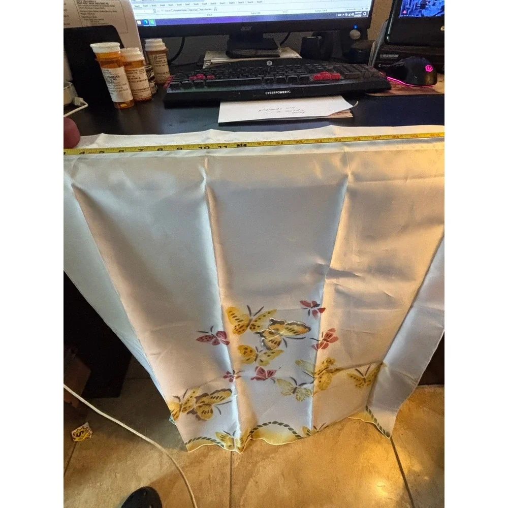 NEW Colorful Butterfly Curtains Drapes Set 6 Panels And 3 Drapes For 3 Windows
